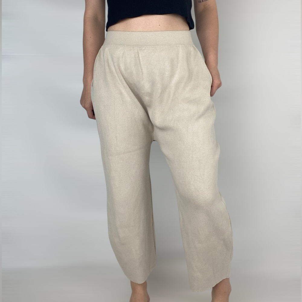 Lauren Manoogian Cream Wide Leg Pants